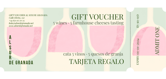 5 wines · 5 farmhouse tasting cheeses Gift Voucher