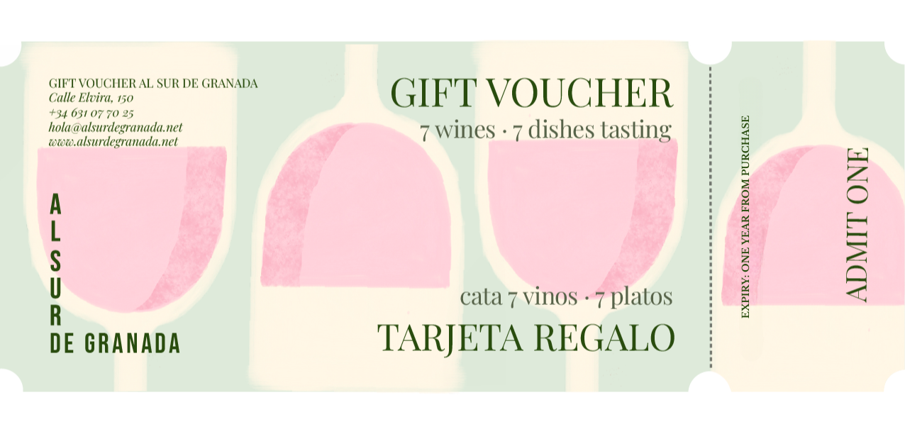 7 wines · 7 dishes tasting Gift Voucher