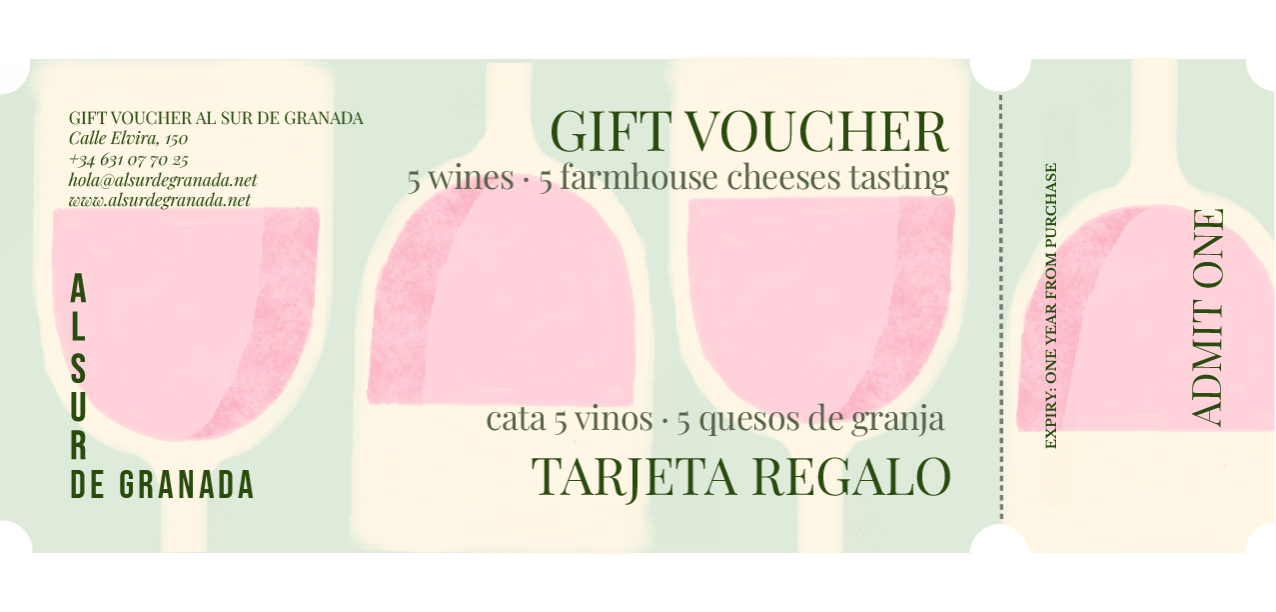 5 wines · 5 farmhouse tasting cheeses Gift Voucher