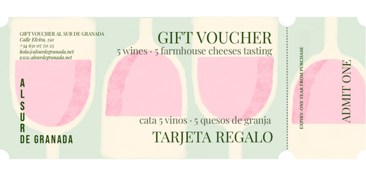 5 wines · 5 farmhouse tasting cheeses Gift Voucher