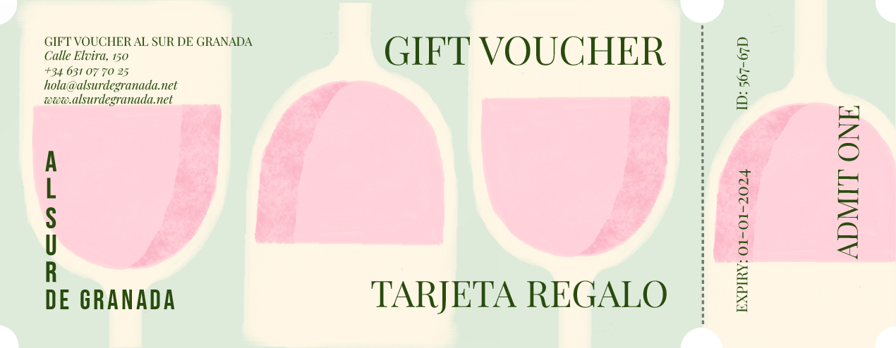 Gift voucher tarjeta cheque regalo al sur de granada 