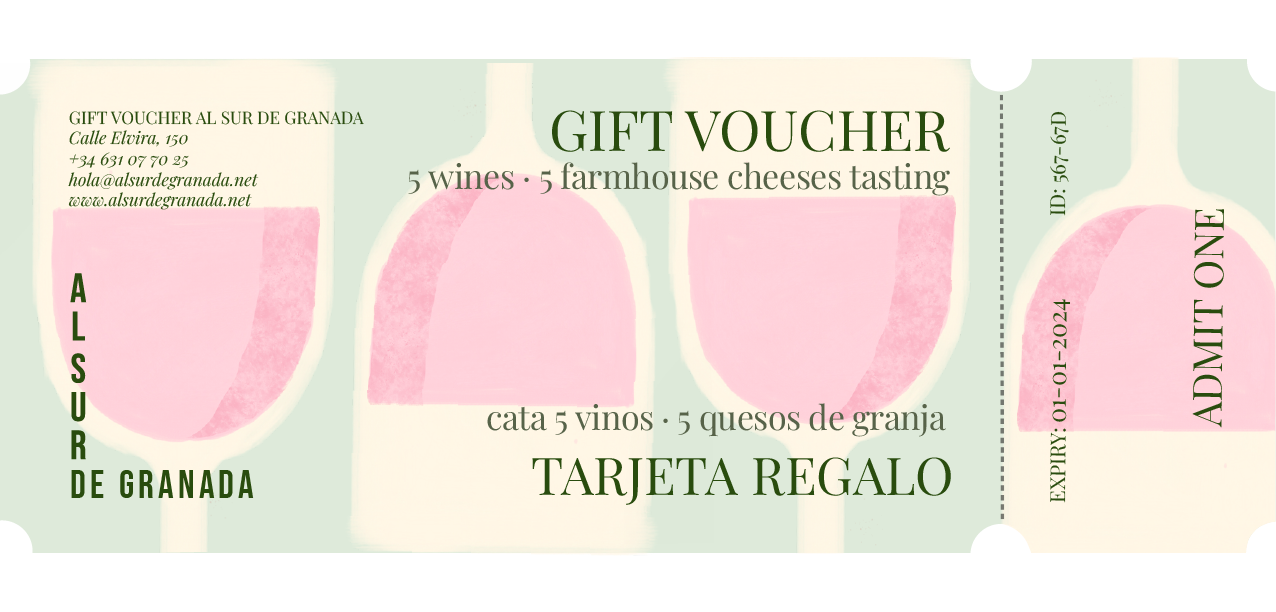 5 wines · 5 farmhouse tasting cheeses Gift Voucher